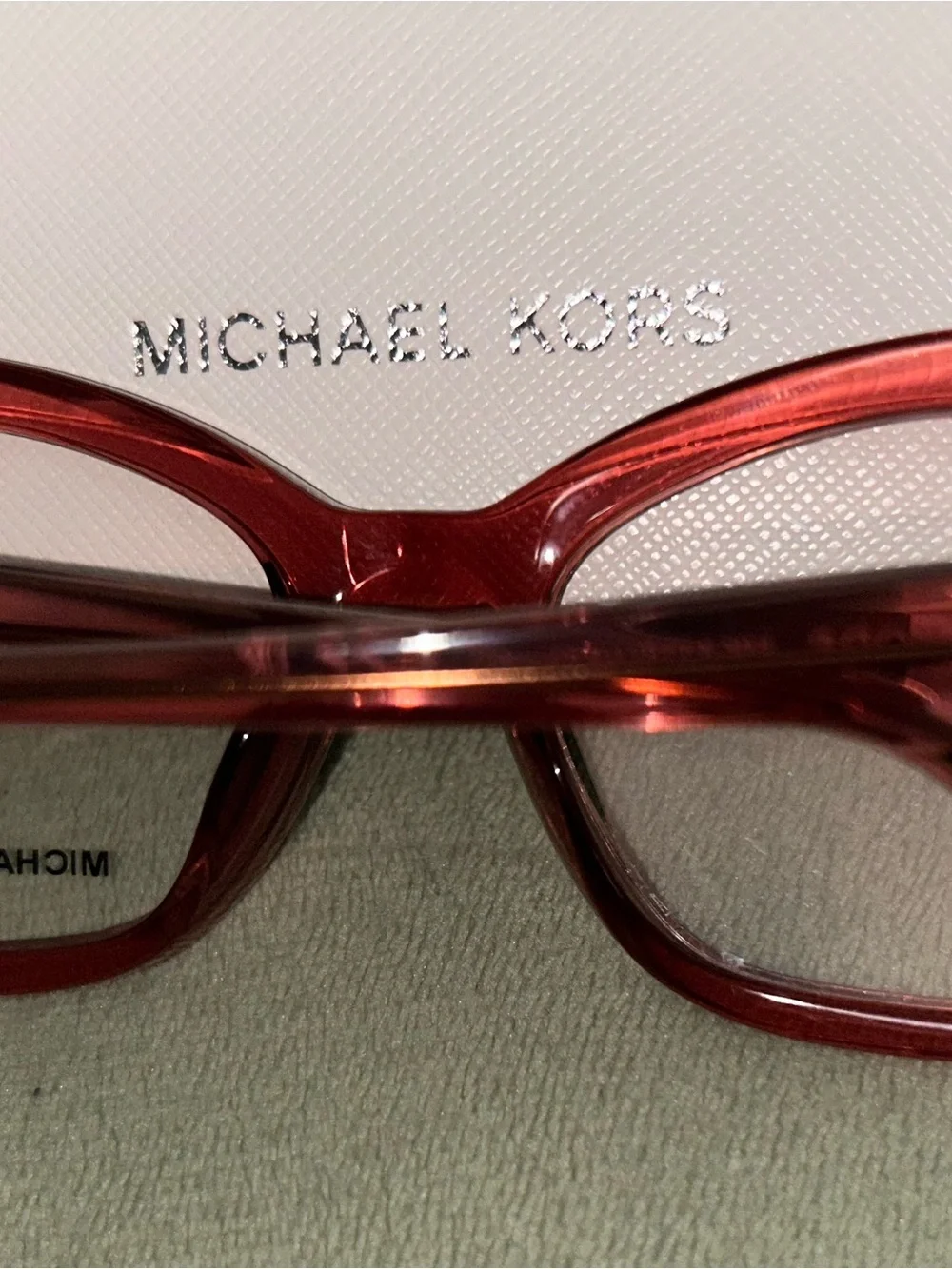 Michael Kors Women's Rose Transparent Oversized Optical Frames